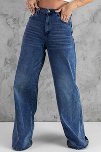 Stockpapa Vintage Wash Lässige Jeans mit weitem Bein