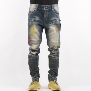 Edle Jeans, coole, coole Mode für Herren, hochwertige Denim-Röhrenjeans 